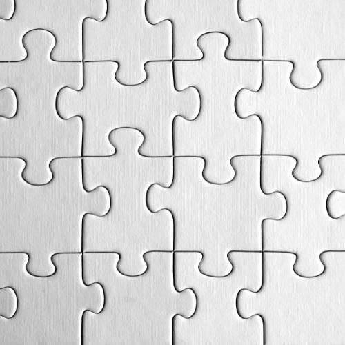 Puzzel met goud stukje